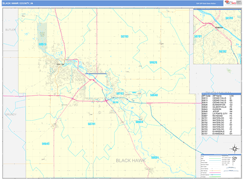 Black Hawk County, IA Digital Map Basic Style